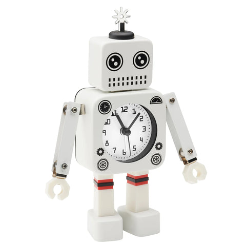 Robot Alarm Clock - White