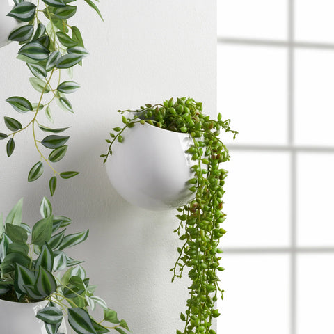 Mod Pod White Ceramic Wall Vase