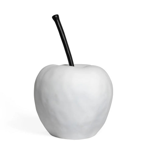 Grand Apple Oversized Resin Decor Sculpture - White