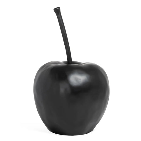 Grand Apple Oversized Resin Decor Sculpture - Black