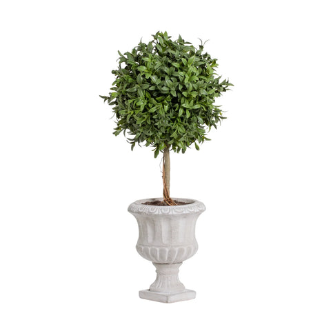 Arabella Potted 18" Faux Single Ball Topiary