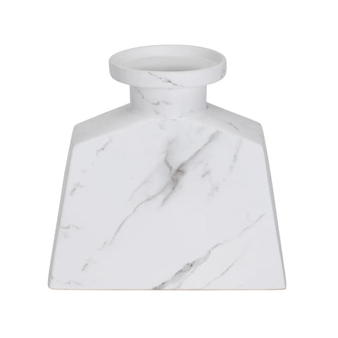 Aris Marble Ceramic 9.25h" Wide Tapered Urn Vase