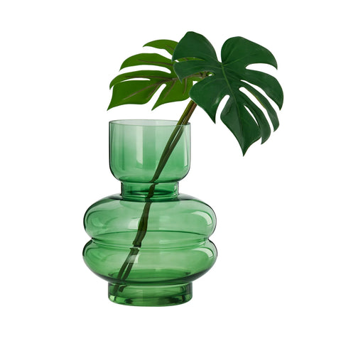 Riva Multi Bulb Green Glass 8h" Vase