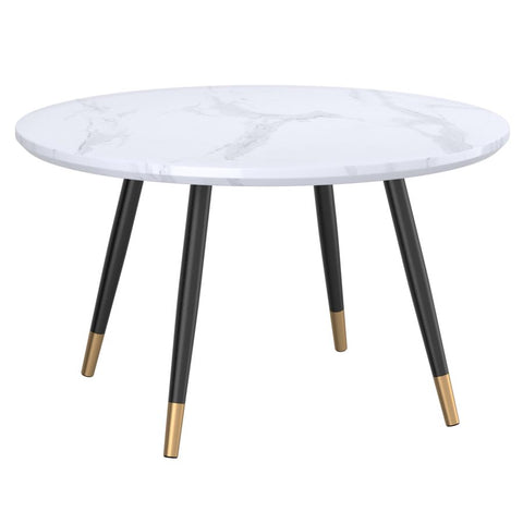 Emery Round Coffee Table - White/Black