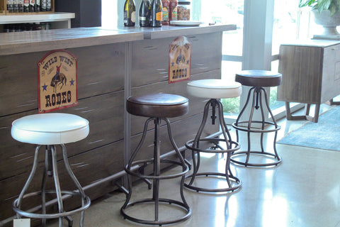 Bowie Bar Stool - Black Leather