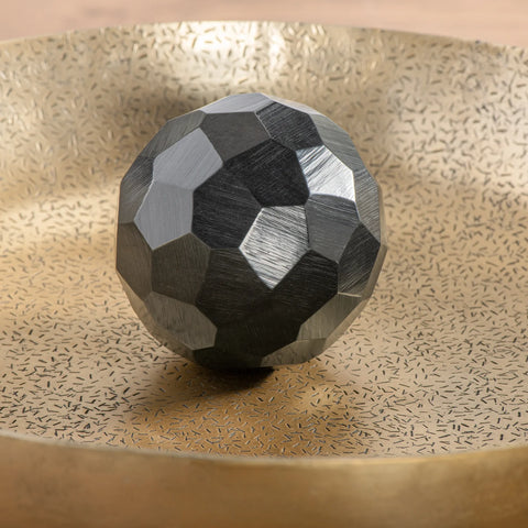 Faceted 3" Acrylic Decor Ball - Ebony Black