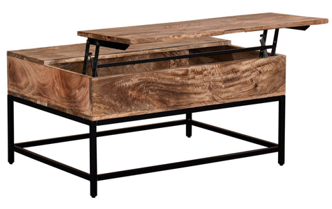 Burnaby Lift-Top Coffee Table - Natural Burnt