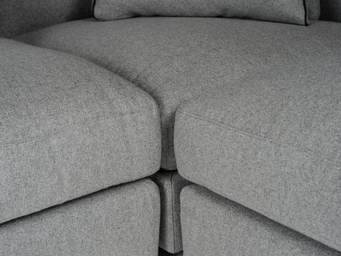 Flipout Smoke Fabric Sectional Sofa