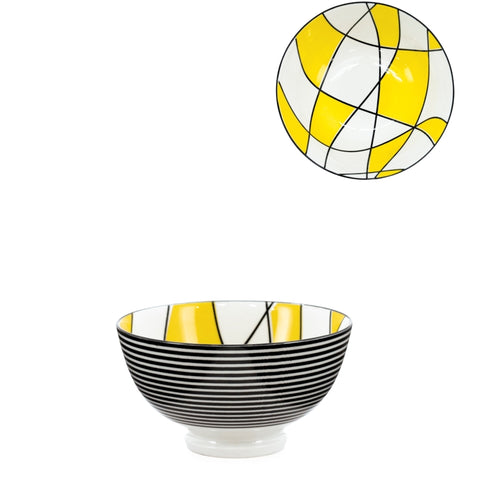 Kiri Porcelain 4.5" Small Bowl - Abstract Yellow