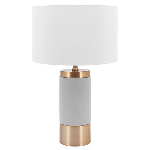 Loris Column Brass / Cement Table Lamp