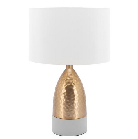 Loris Conical Brass / Cement Table Lamp