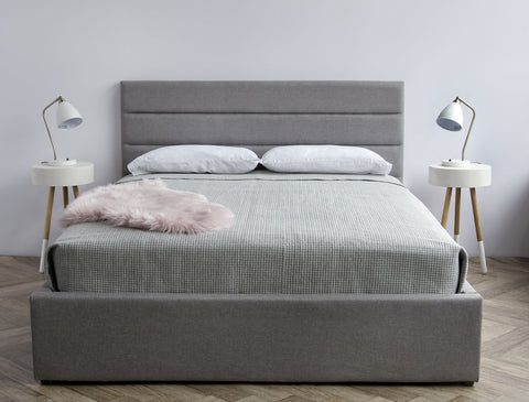 Danny Double Bed – Greige