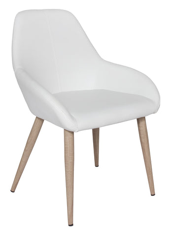 Tina Chair – White / White Oak