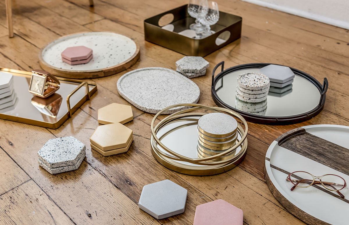 Bowls, Platters, Trays + Coasters