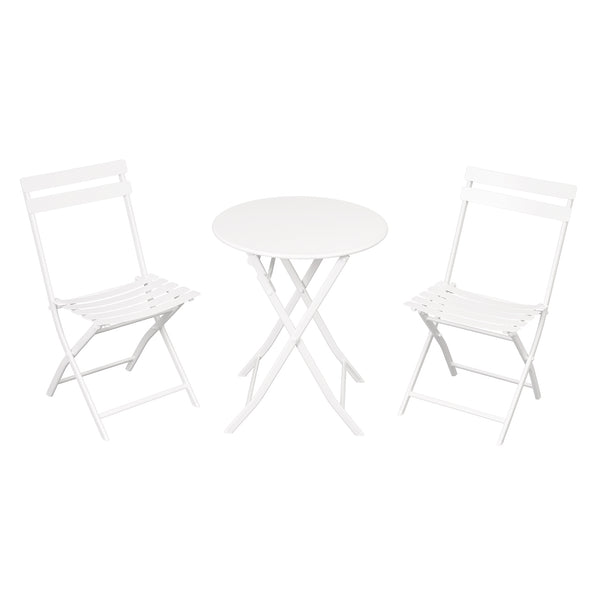 Metal Patio Dining Set - White