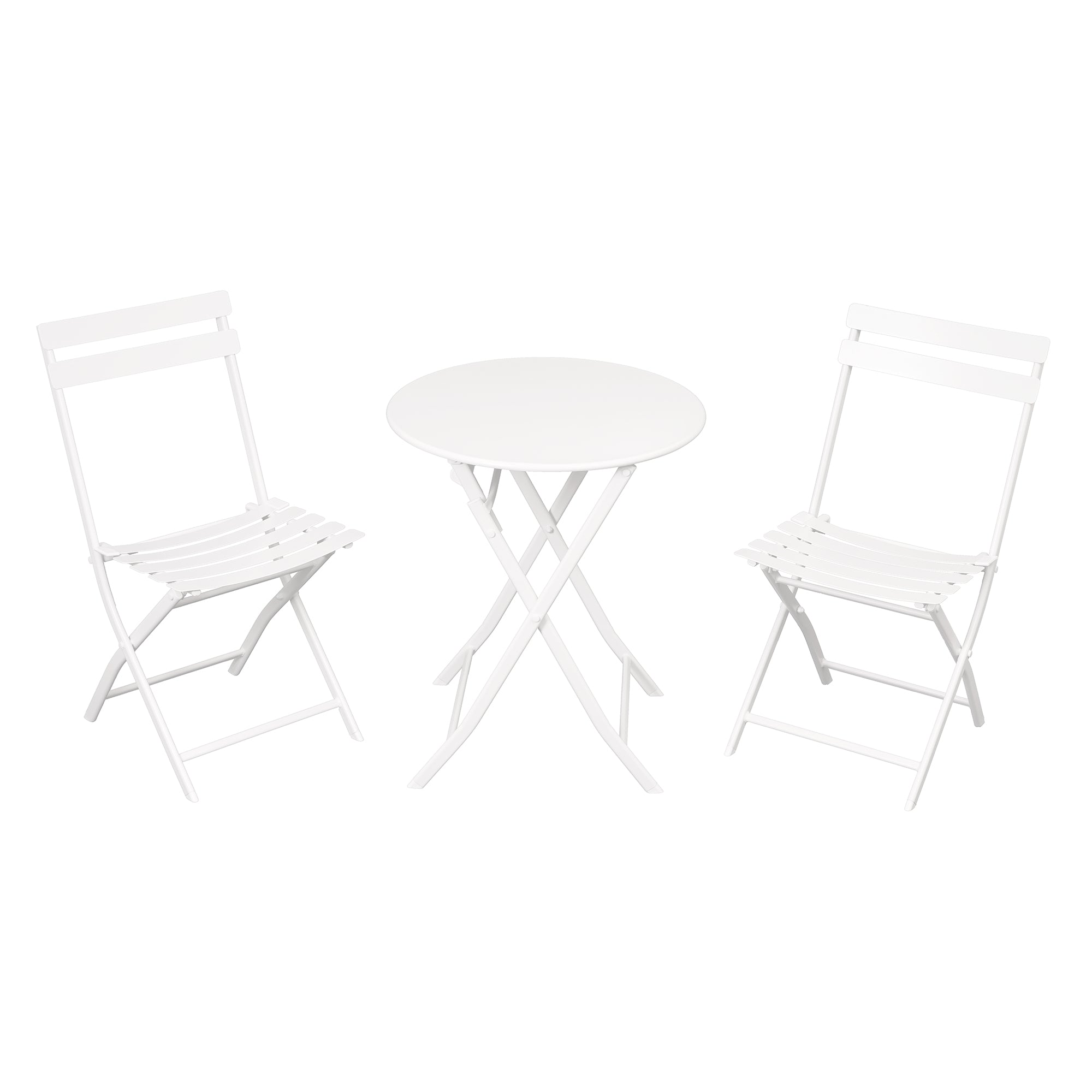 Metal Patio Dining Set - White