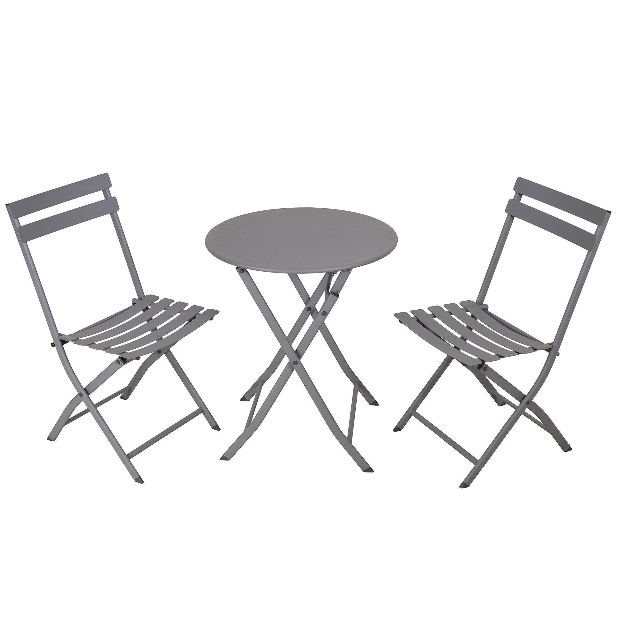 Metal Patio Dining Set - Grey