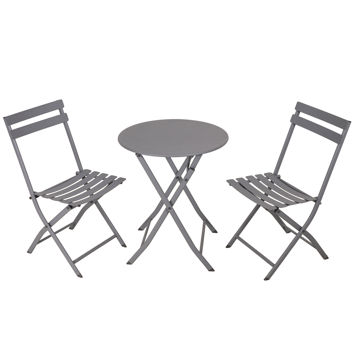 Metal Patio Dining Set - Grey