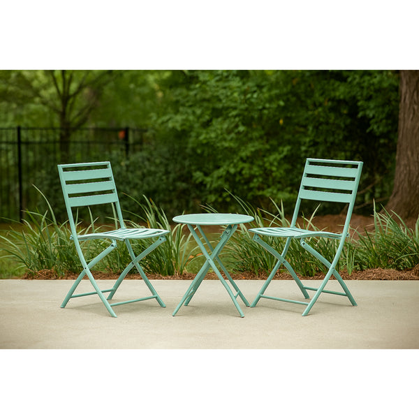 Metal Conversation Patio Set - Sage Green