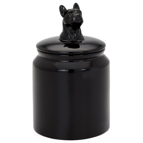 French Bulldog Ceramic Canister - Black