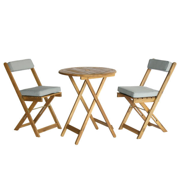 Gardenia Light Grey Bistro Patio Set