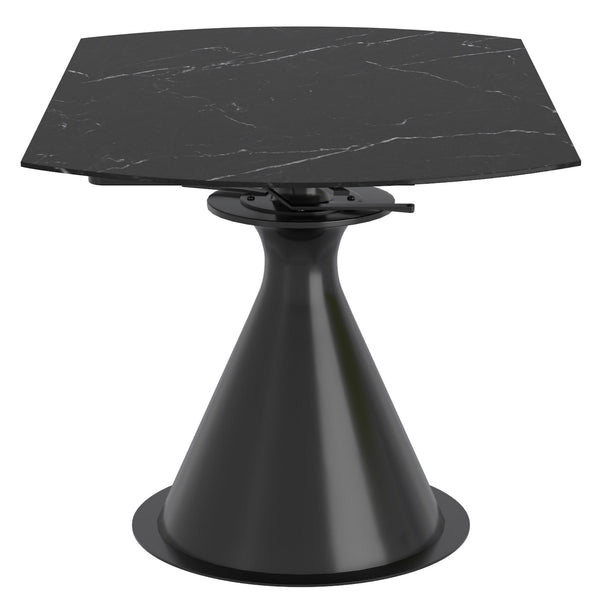 Goddess Round Dining Table with Extension (Black)