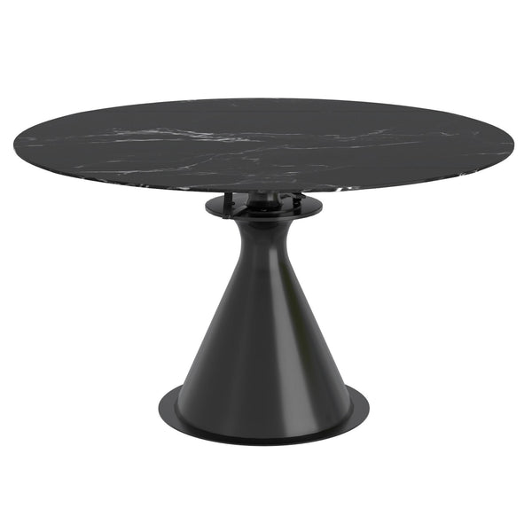 Goddess Round Dining Table with Extension (Black)