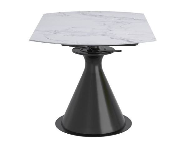 Goddess Round Dining Table with Extension (White)