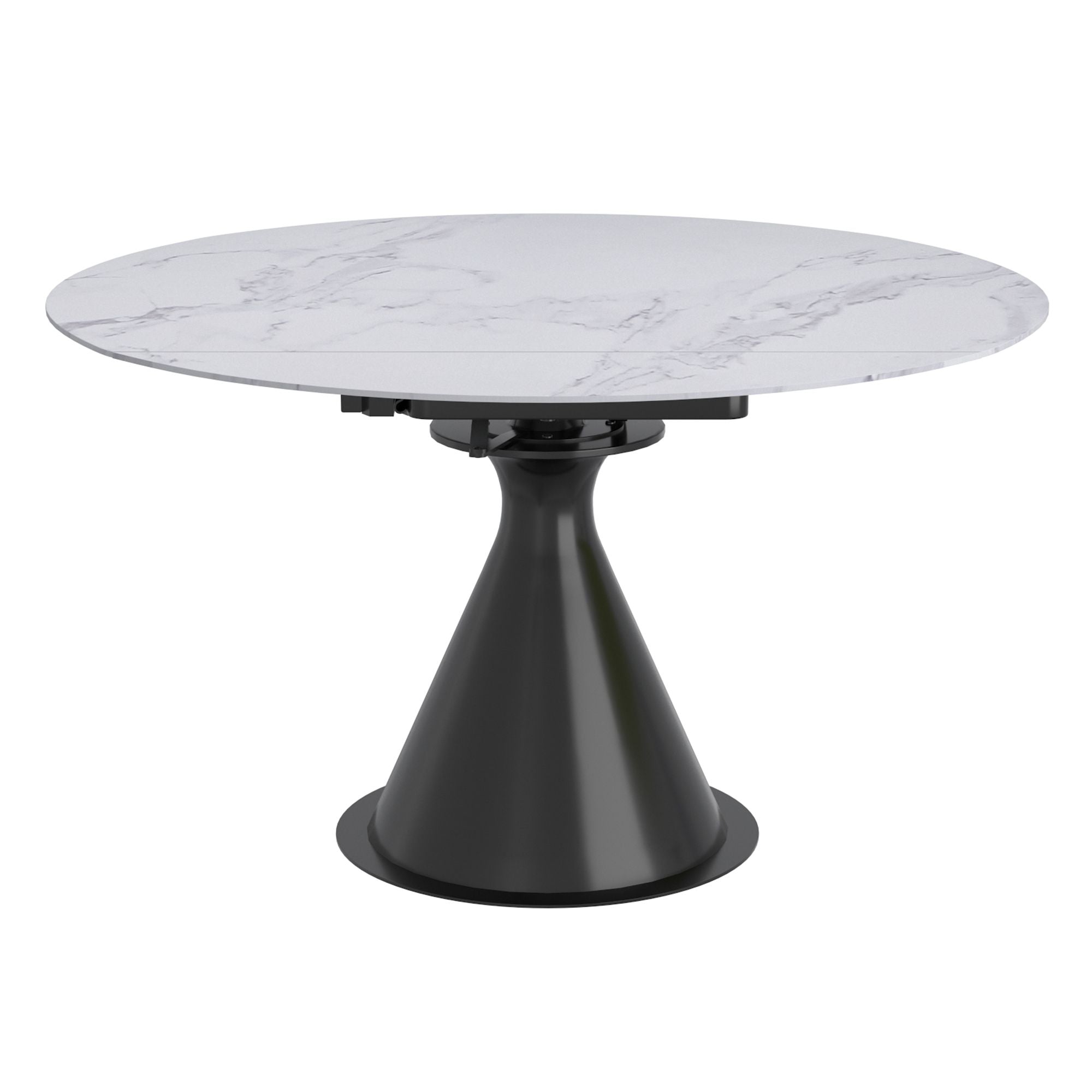 Goddess Round Dining Table with Extension (White)