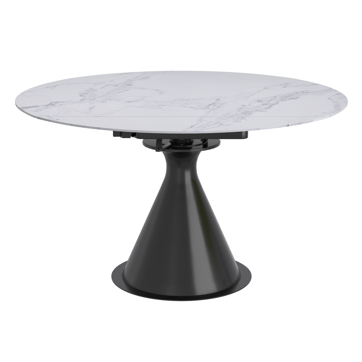 Goddess Round Dining Table with Extension (White)