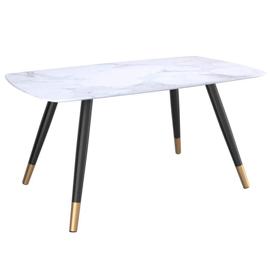 Emery Rectangular Dining Table - White/Black