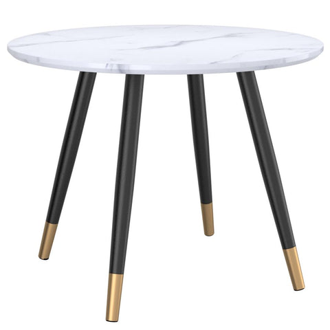 Emery Round Dining Table - White/Black