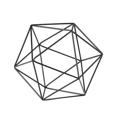 Polygon Iron Frame 7.5" Diameter Decor Ball