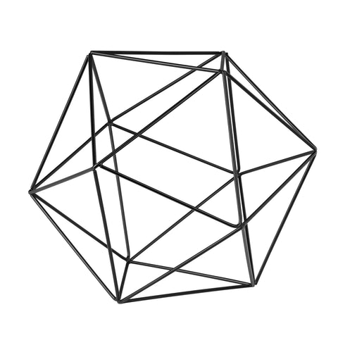 Polygon Iron Frame 9.5" Diameter Decor Ball