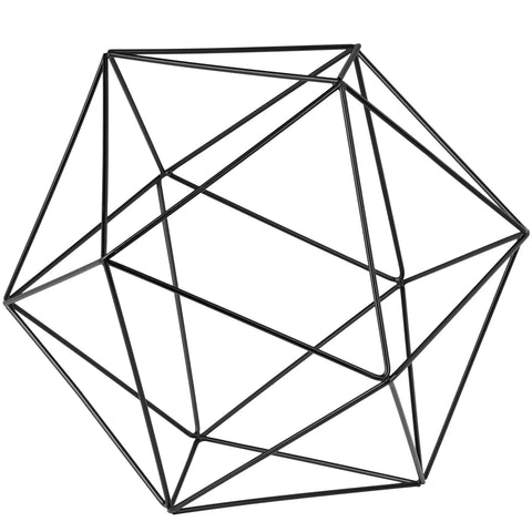 Polygon Iron Frame 11.5" Diameter Decor Ball