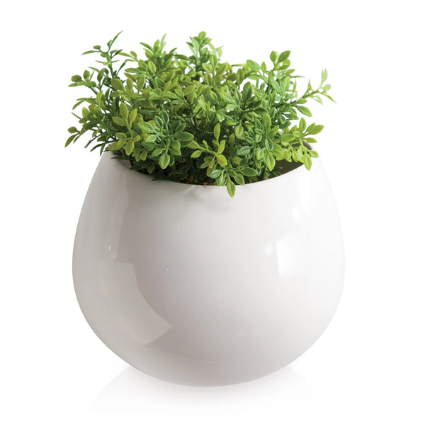 Mod Pod White Ceramic Wall Vase