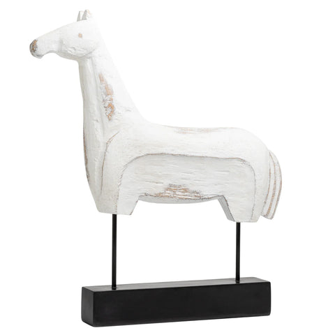 Noble Horse 22.75h" Decor Sculpture - White