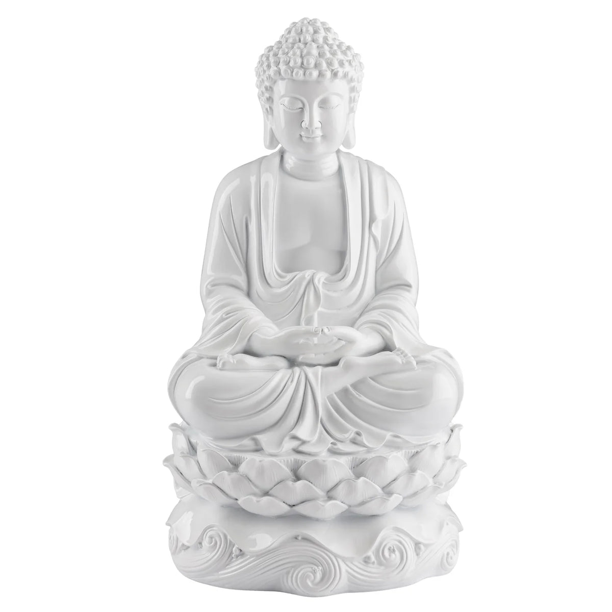 Peaceful Buddha Resin Decor 16h