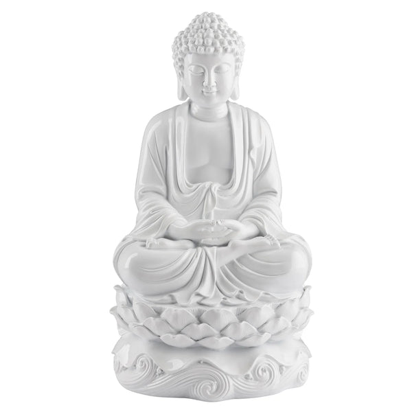 Peaceful Buddha Resin Decor 16h