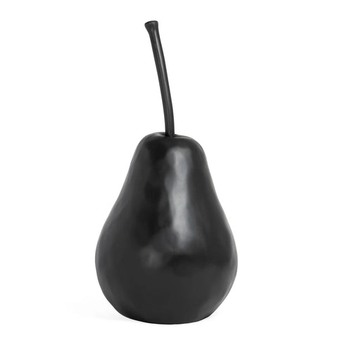 Grand Pear Oversized Resin Decor Sculpture - Black