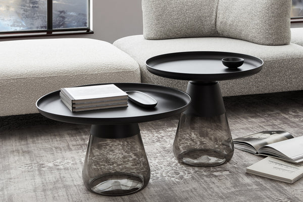 Duverre End Table - Black/Smoke Grey