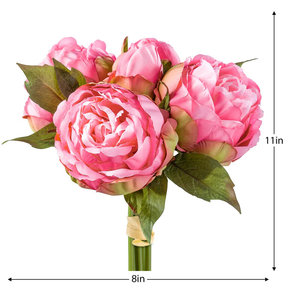 Blushing Peony 5 Bloom Bouquet - Pink