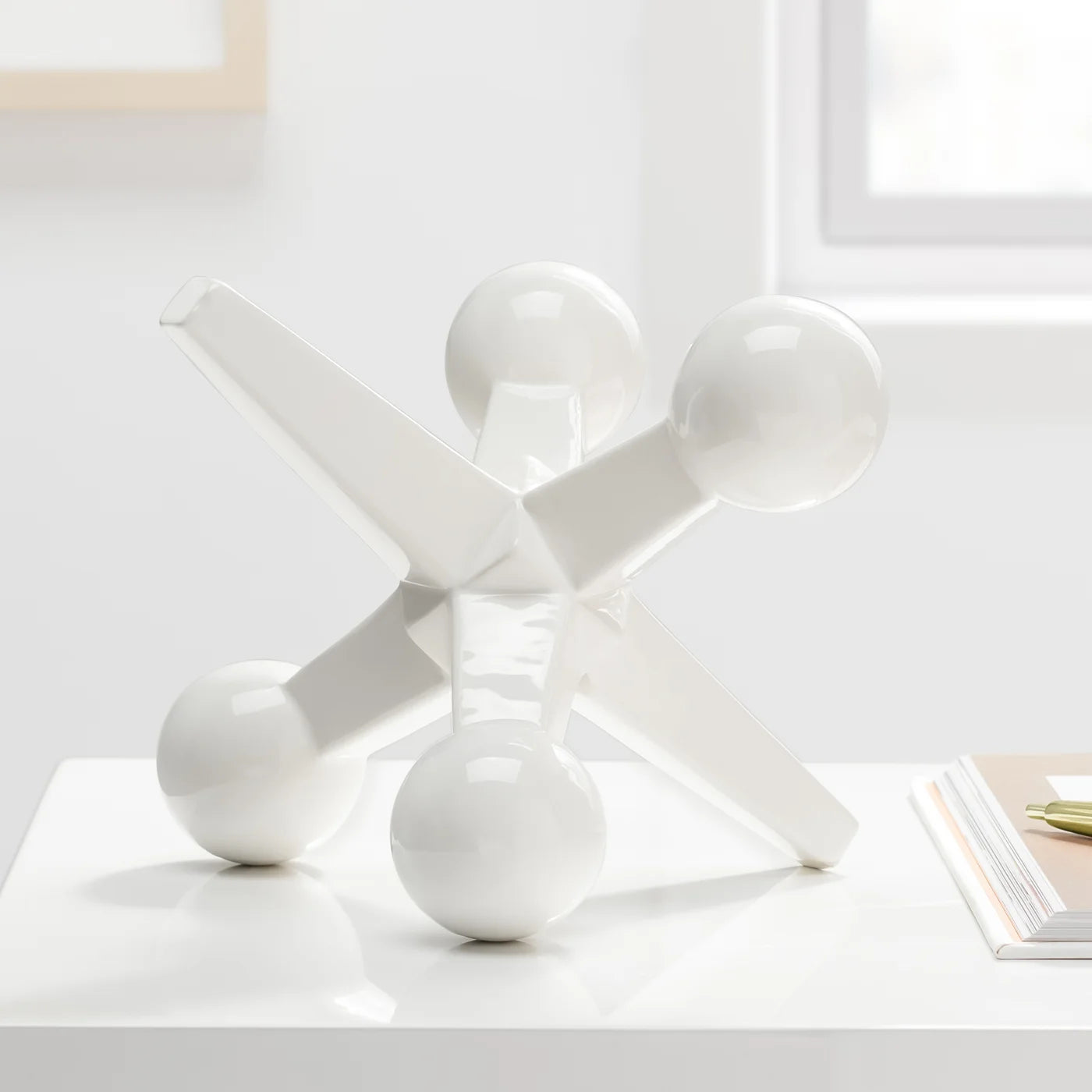Jack Ceramic Decor Sculpture - White