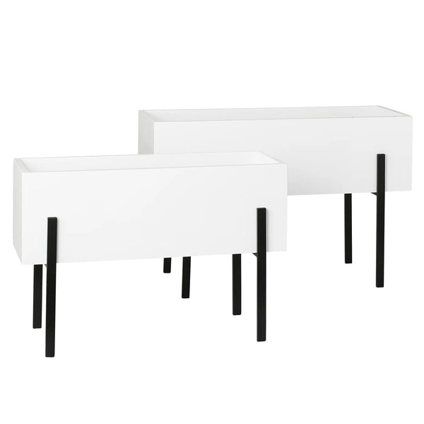 Trestle Standing 2 Piece Lacquered Planter Set