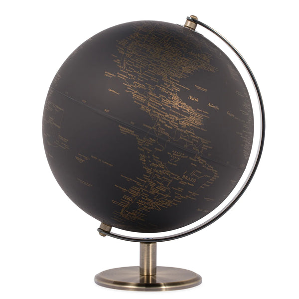 Latitude Vintage Black World Globe