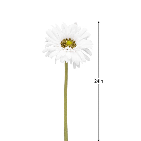 Gerbera Daisy Real Touch 24" Stem - White
