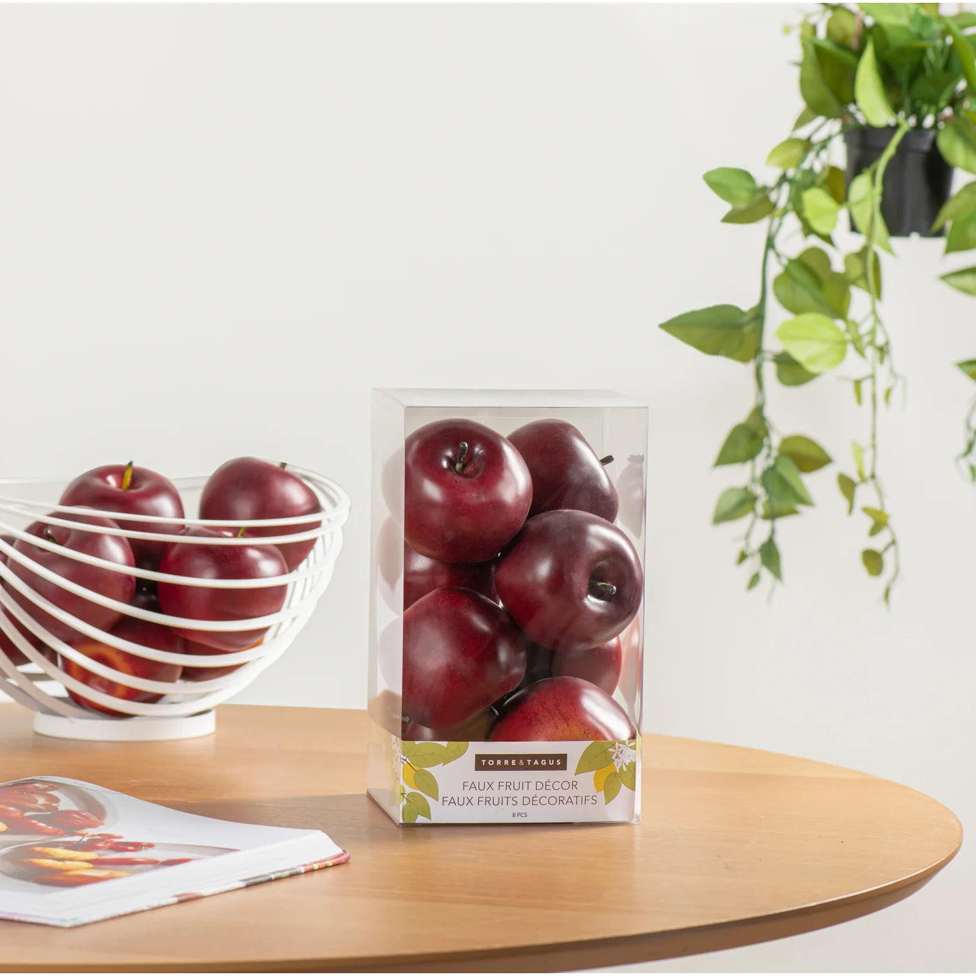 Orchard 8 Piece Faux Fruit Decor Set - Red Apples