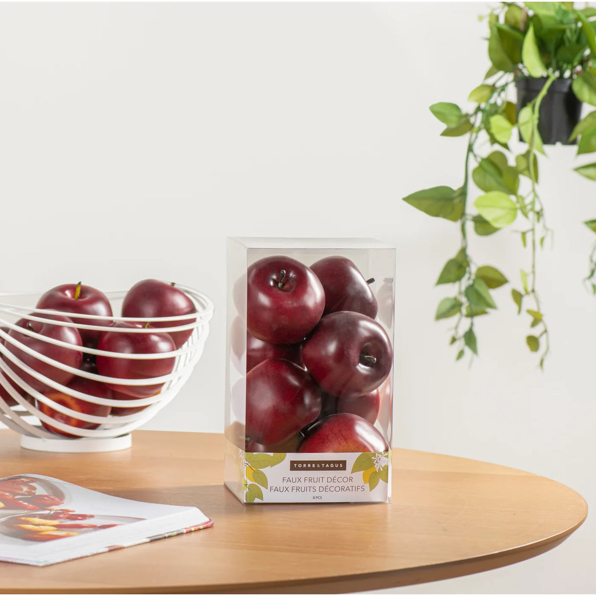 Orchard 8 Piece Faux Fruit Decor Set - Red Apples