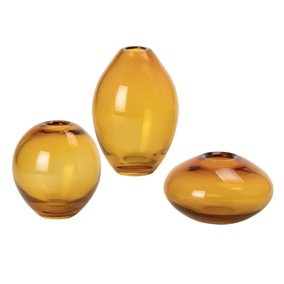 Mini Lustre Assorted 3 Piece Glass Vase Set