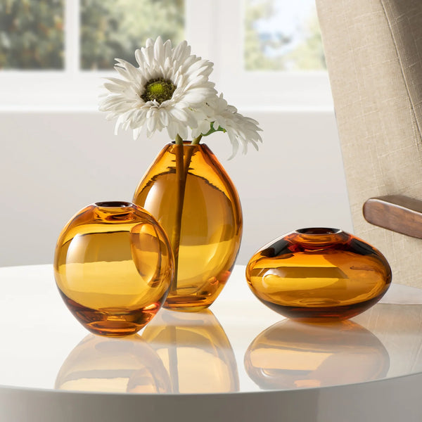 Mini Lustre Assorted 3 Piece Glass Vase Set